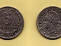 Moneda Nacional - 5 Centavos - Argentina - 1909 - Copper-Nickel - KM# 34 - 17 mm - 0